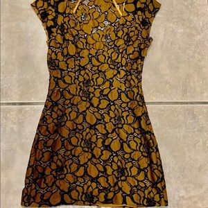Free People fitted yellow dress